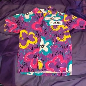 Vintage Gold! Floral Old School Jams Shirt!